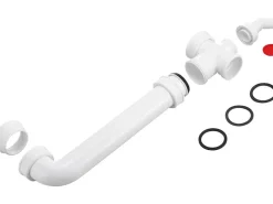 Abläufe^Ablaufverbindung für Doppelspüle 44,8 mm (G 1 1/2) x 47,8 mm (G 1 1/2) Weiß