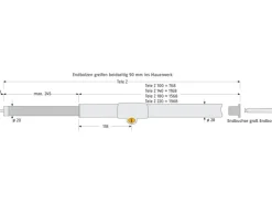 Fensterdichtungen*Abus AL0089 TELE-Z 220 Weiß