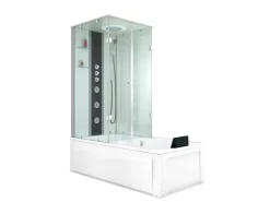 AcquaVapore Badlüfter^Whirlpool Dusche Kombination K05-R02-WP-EC Duschtempel 90x180