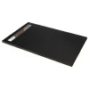 Abläufe|Steine^AICA 80x140x3cm Rechteck Duschtasse Schwarz Stein-Effekt Duschwanne Für Duschkabine Duschwand
