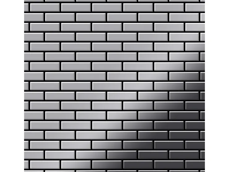 Mosaikfliesen^ALLOY Mosaik Fliese Massiv Metall Edelstahl Marine Hochglanz Grau 1,6mm Pk-s-s-mm 1 Paket mit 10 Matten 0,88 m2 Grau