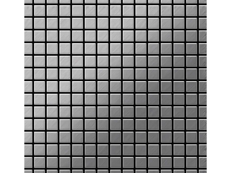 Mosaikfliesen^ALLOY Mosaik Fliese Massiv Metall Edelstahl Marine Gebürstet Grau 1,6mm Mosaic-s-s-mb 1 Paket mit 10 Matten 1,04 m2 Grau