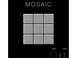Mosaikfliesen^ALLOY Mosaik Fliese Massiv Metall Edelstahl Marine Gebürstet Grau 1,6mm Mosaic-s-s-mb 1 Paket mit 10 Matten 1,04 m2 Grau