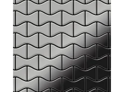 Mosaikfliesen^ALLOY Mosaik Fliese Massiv Metall Edelstahl Hochglanz Grau 1,6mm Kismet-s-s-m 1 Paket mit 10 Matten 0,86 m2 Grau
