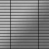 Mosaikfliesen^ALLOY Mosaik Fliese Massiv Metall Edelstahl Marine Gebürstet Grau 1,6mm Linear-s-s-mb 1 Paket mit 10 Matten 0,94 m2 Grau