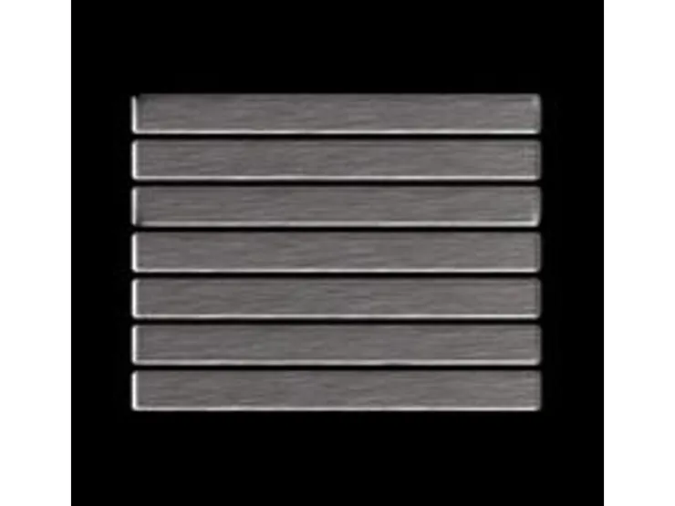 Mosaikfliesen^ALLOY Mosaik Fliese Massiv Metall Edelstahl Marine Gebürstet Grau 1,6mm Linear-s-s-mb 1 Paket mit 10 Matten 0,94 m2 Grau