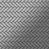 Mosaikfliesen^ALLOY Mosaik Fliese Massiv Metall Edelstahl Marine Gebürstet Grau Herringbone-s-s-mb 1 Paket mit 10 Matten 0,85 m2 Grau