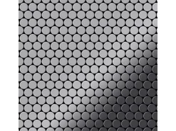 Mosaikfliesen^ALLOY Mosaik Fliese Massiv Metall Edelstahl Hochglanz Grau 1,6mm Penny-s-s-m 1 Paket mit 10 Matten 0,88 m2 Grau