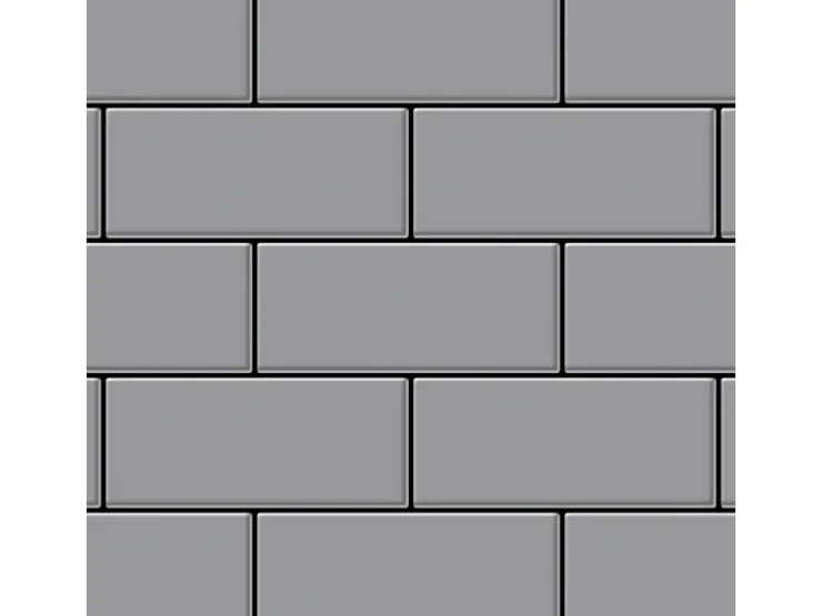 Mosaikfliesen^ALLOY Mosaik Fliese Massiv Metall Edelstahl Marine Hochglanz Grau 1,6mm Subway-s-s-mm 1 Paket mit 50 Matten 0,58 m2 Grau