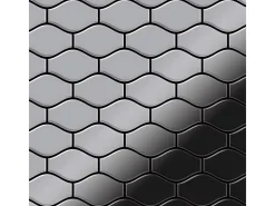 Mosaikfliesen^ALLOY Mosaik Fliese Massiv Metall Edelstahl Hochglanz Grau 1,6mm Karma-s-s-m 1 Paket mit 10 Matten 0,86 m2 Grau