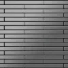 Mosaikfliesen^ALLOY Mosaik Fliese Massiv Metall Edelstahl Marine Gebürstet Grau 1,6mm Avenue-s-s-mb 1 Paket mit 10 Matten 0,74 m2 Grau