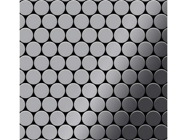 Mosaikfliesen^ALLOY Mosaik Fliese Massiv Metall Edelstahl Marine Hochglanz Grau 1,6mm Dollar-s-s-mm 1 Paket mit 10 Matten 0,88 m2 Grau