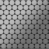 Mosaikfliesen^ALLOY Mosaik Fliese Massiv Metall Edelstahl Marine Gebürstet Grau 1,6mm Dome-s-s-mb 1 Paket mit 10 Matten 0,73 m2 Grau