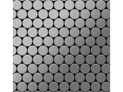 Mosaikfliesen^ALLOY Mosaik Fliese Massiv Metall Edelstahl Marine Gebürstet Grau 1,6mm Dome-s-s-mb 1 Paket mit 10 Matten 0,73 m2 Grau