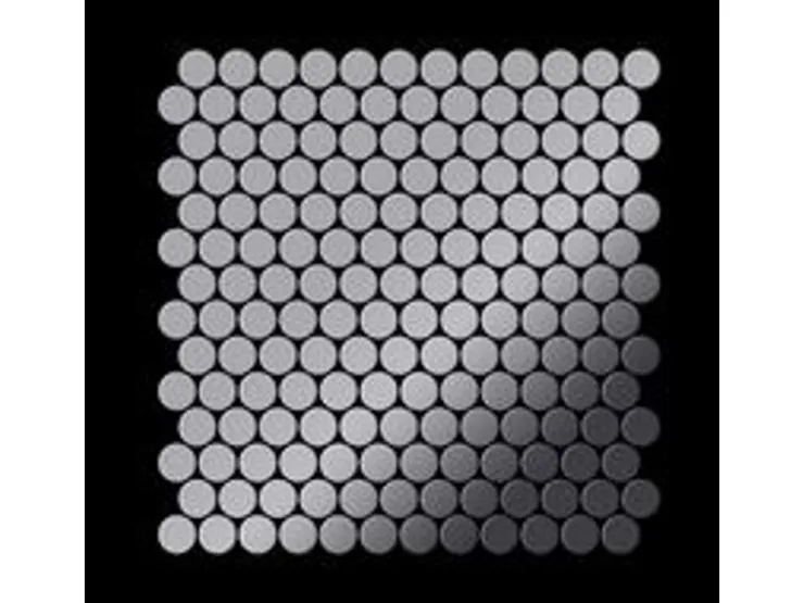 Mosaikfliesen^ALLOY Mosaik Fliese Massiv Metall Edelstahl Marine Hochglanz Grau 1,6mm Penny-s-s-mm 1 Paket mit 10 Matten 0,88 m2 Grau