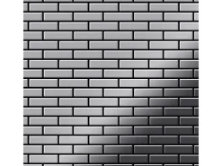 Mosaikfliesen^ALLOY Mosaik Fliese Massiv Metall Edelstahl Hochglänzend Grau 1,6mm Stark Pk-s-s-m 1 Paket mit 10 Matten 0,88 m2 Grau