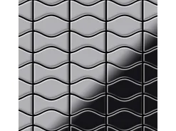 Mosaikfliesen^ALLOY Mosaik Fliese Massiv Metall Edelstahl Hochglanz Grau 1,6mm Kismet & Karma-s-s-m 1 Paket mit 10 Matten 0,86 m2 Grau