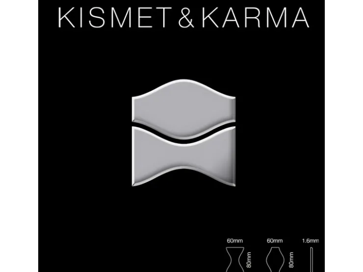 Mosaikfliesen^ALLOY Mosaik Fliese Massiv Metall Edelstahl Hochglanz Grau 1,6mm Kismet & Karma-s-s-m 1 Paket mit 10 Matten 0,86 m2 Grau