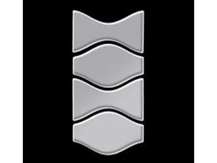 Mosaikfliesen^ALLOY Mosaik Fliese Massiv Metall Edelstahl Hochglanz Grau 1,6mm Kismet & Karma-s-s-m 1 Paket mit 10 Matten 0,86 m2 Grau
