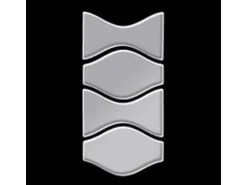 Mosaikfliesen^ALLOY Mosaik Fliese Massiv Metall Edelstahl Hochglanz Grau 1,6mm Kismet & Karma-s-s-m 1 Paket mit 10 Matten 0,86 m2 Grau