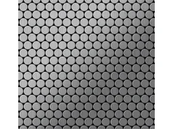 Mosaikfliesen^ALLOY Mosaik Fliese Massiv Metall Edelstahl Marine Gebürstet Grau 1,6mm Penny-s-s-mb 1 Paket mit 10 Matten 0,88 m2 Grau