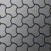 Mosaikfliesen^ALLOY Mosaik Fliese Massiv Metall Edelstahl Marine Gebürstet Grau Ubiquity-s-s-mb 1 Paket mit 10 Matten 0,75 m2 Grau
