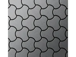 Mosaikfliesen^ALLOY Mosaik Fliese Massiv Metall Edelstahl Marine Gebürstet Grau Ubiquity-s-s-mb 1 Paket mit 10 Matten 0,75 m2 Grau
