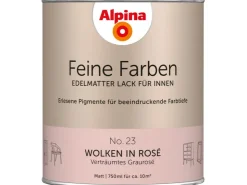 Alpina Holzfenster^Feine Farben Lack No. 23 Wolken in Rosé® Graurosé edelmatt 750 ml Verträumtes Graurose