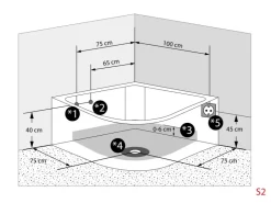 AcquaVapore Badlüfter^AquaVapore Dampfdusche Whirlpool Dusche Duschkabine K60-WS-EH-EC-SC 140x140cm