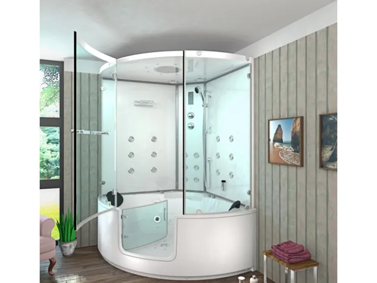 AcquaVapore Badlüfter^AquaVapore Dampfdusche Whirlpool Dusche Duschkabine K60-WS-EH-EC-SC 140x140cm