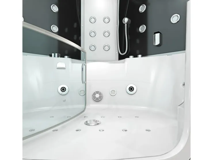 AcquaVapore Badlüfter^AquaVapore Dampfdusche Whirlpool Dusche Duschkabine K60-SW-TH-EC-SC 140x140cm