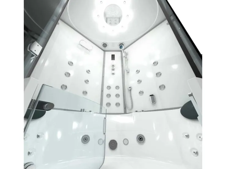 AcquaVapore Badlüfter^AquaVapore Dampfdusche Whirlpool Dusche Duschkabine K60-WS-TH-EC-SC 140x140cm