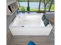 AcquaVapore Badlüfter^AquaVapore Whirlpool Pool Badewanne Wanne W12H-A 135x180cm mit Farblichtherapie