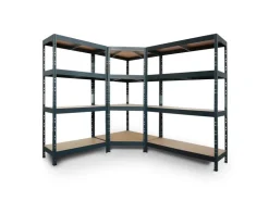 AR Shelving Möbelbauplatten^Rivet Set 180 x 180 x 210 x 45 cm mit 4 HDF-Böden Anthrazit