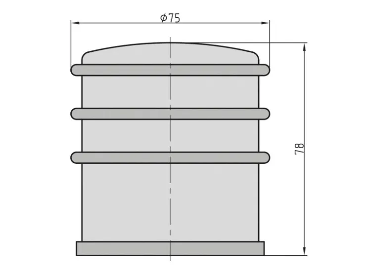 Basi Türstopper^- Boden-Türstopper - BTS 21 - Edelstahl - 7704-0027