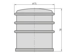 Basi Türstopper^- Boden-Türstopper - SET - 4x BTS 21 - Edelstahl - 4X7704-0027