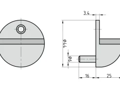 Basi Türstopper^- Boden-Türstopper - TS 20 - Edelstahl - 7704-0020