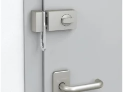 Wohnungseingangstüren*Basi - Türzusatzschloss - KS 500 - Dornmaß 45 mm - Silber - Käntige Ausführung - 2-Tourig -mit Sperrbügel - 1304-0205