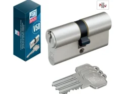 Wohnungseingangstüren*Basi - V50 - Profil-Doppelzylinder - 40/40 mm - Verschiedenschließend - Not- und Gefahrenfunktion