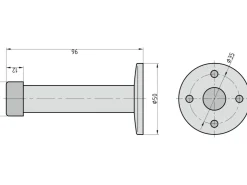 Basi Türstopper^- Wand-Türstopper - SET - 4x TS 21 - Edelstahl - 4X7704-0021