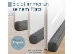 Beautissu Türdichtungen|Fensterdichtungen^Levante MM Zugluftstopper 6,5x80cm Dunkelgrau Dunkel-Anthrazit