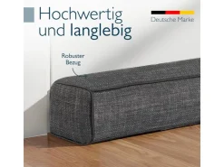 Beautissu Türdichtungen^Levante OM Zugluftstopper 6,5x100cm Dunkelgrau Dunkel-Anthrazit