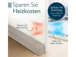 Beautissu Türdichtungen|Fensterdichtungen^Marin OM Zugluftstopper 6,5x110cm Hell Grau