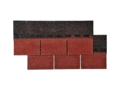 Bedachungen^Bitumen-Rechteckschindel 2 m²/ Paket Rot