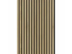 Akustikpaneele^Denpanels Akustikpaneel Acu-Line Eiche Dunkel auf Melamin Filz 260 cm