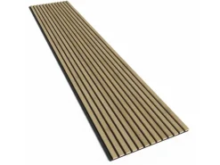 Akustikpaneele^Denpanels Akustikpaneel Acu-Line Eiche Dunkel auf Melamin Filz 260 cm