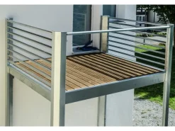Balkone* Designbalkon Large 350 x 300 x 290cm BPC-Boden in Anthrazit mit Lamellengeländer