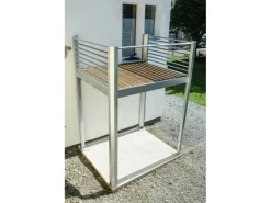 Balkone* Designbalkon Large 350 x 300 x 290cm BPC-Boden in Anthrazit mit Lamellengeländer