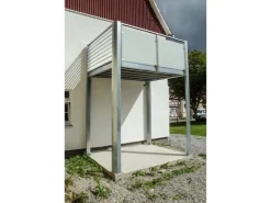 Balkone^Designbalkon Standard 288 x 236 x 290cm Holzboden mit Lamellengeländer