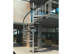 Außentreppen*Dolle Außenspindeltreppe Gardenspin mit Metallstufen Ø 125 cm Höhe bis 282